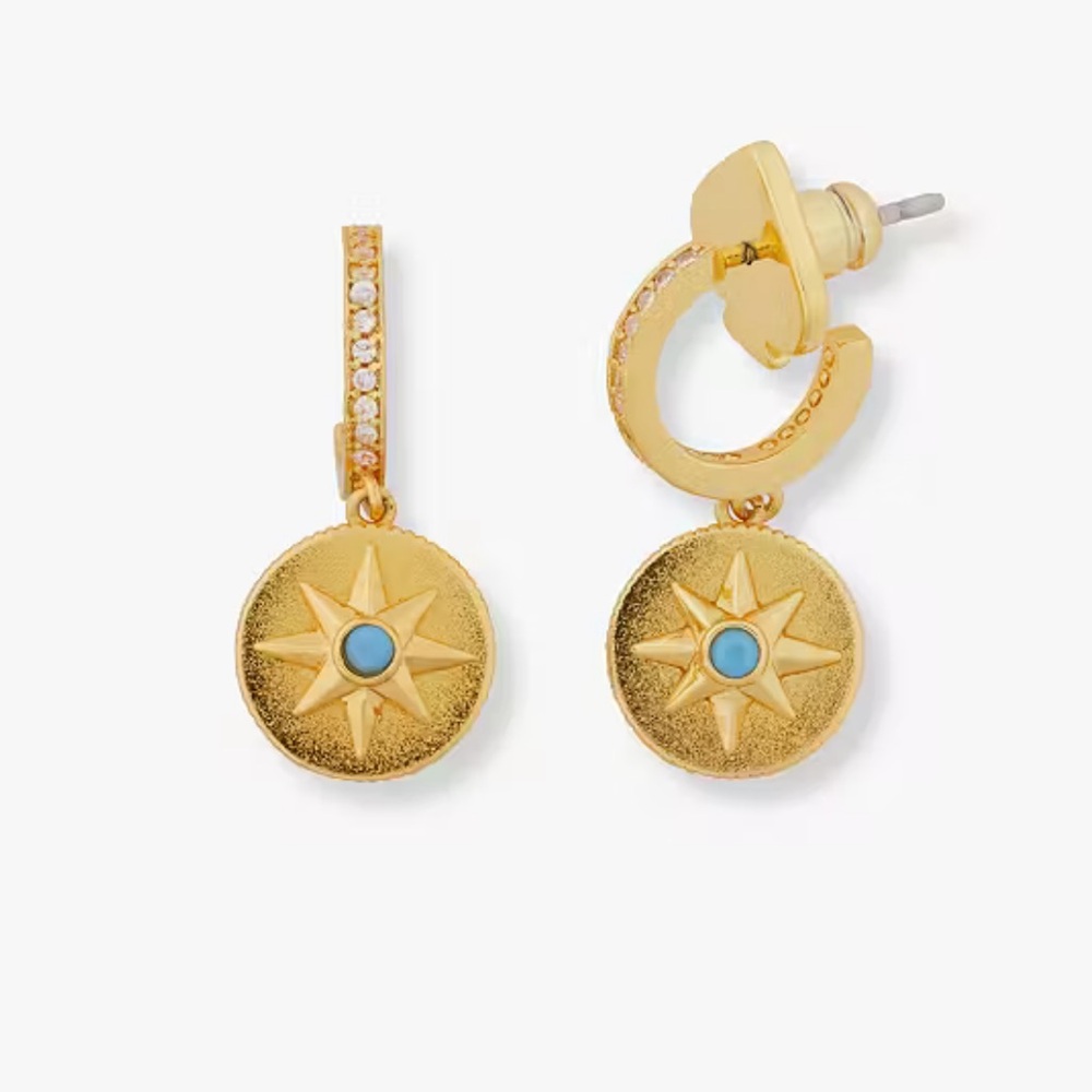 $58 Kate Spade My Medallion Pavé Huggies